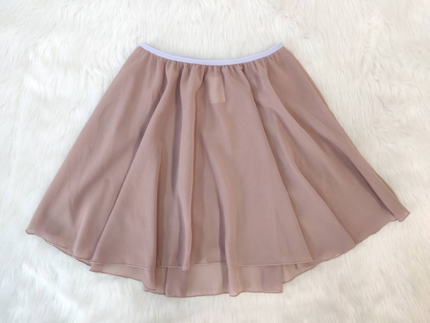 Circle Chiffon Skirt(Beige Pink)