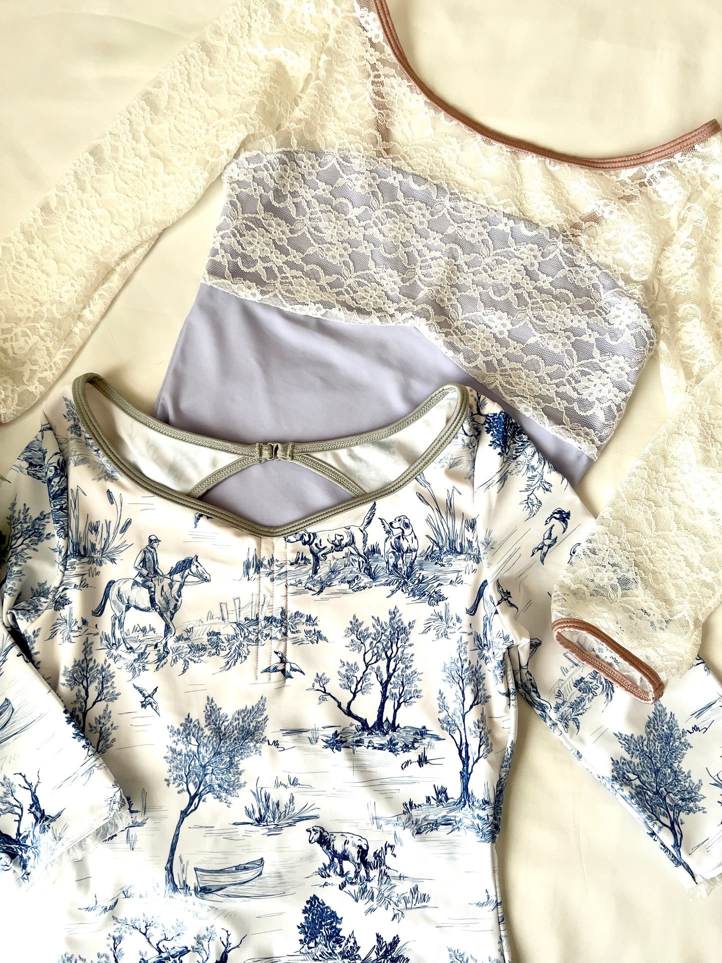 Lovely Lace Sleeve Leotard♡(Lavender)