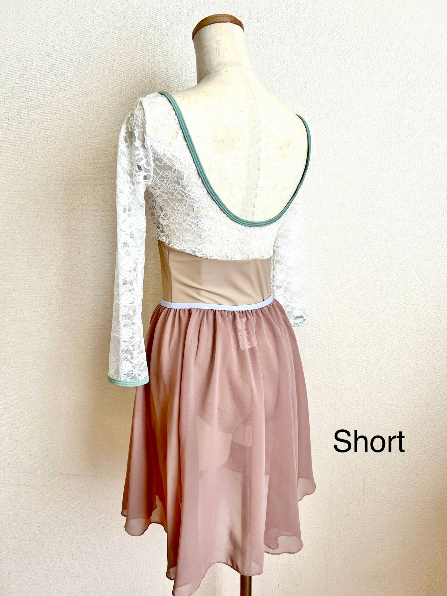 Circle Chiffon Skirt(Beige Pink)