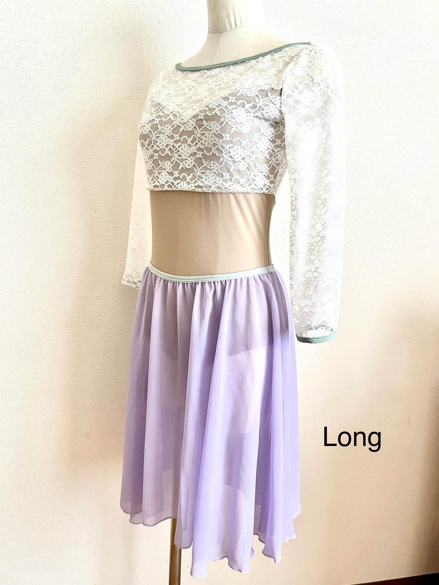 Circle Chiffon Skirt(Light Purple)