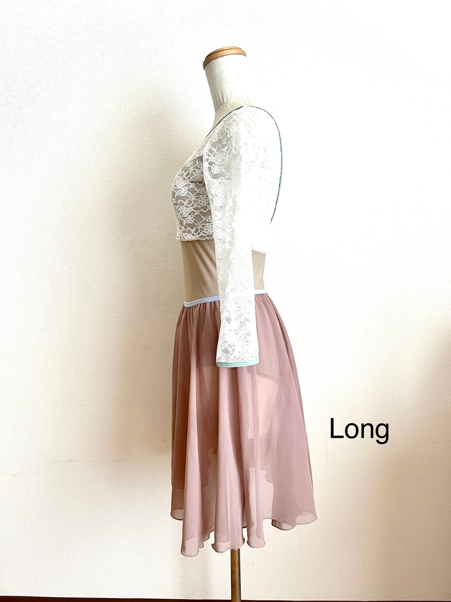 Circle Chiffon Skirt(Beige Pink)