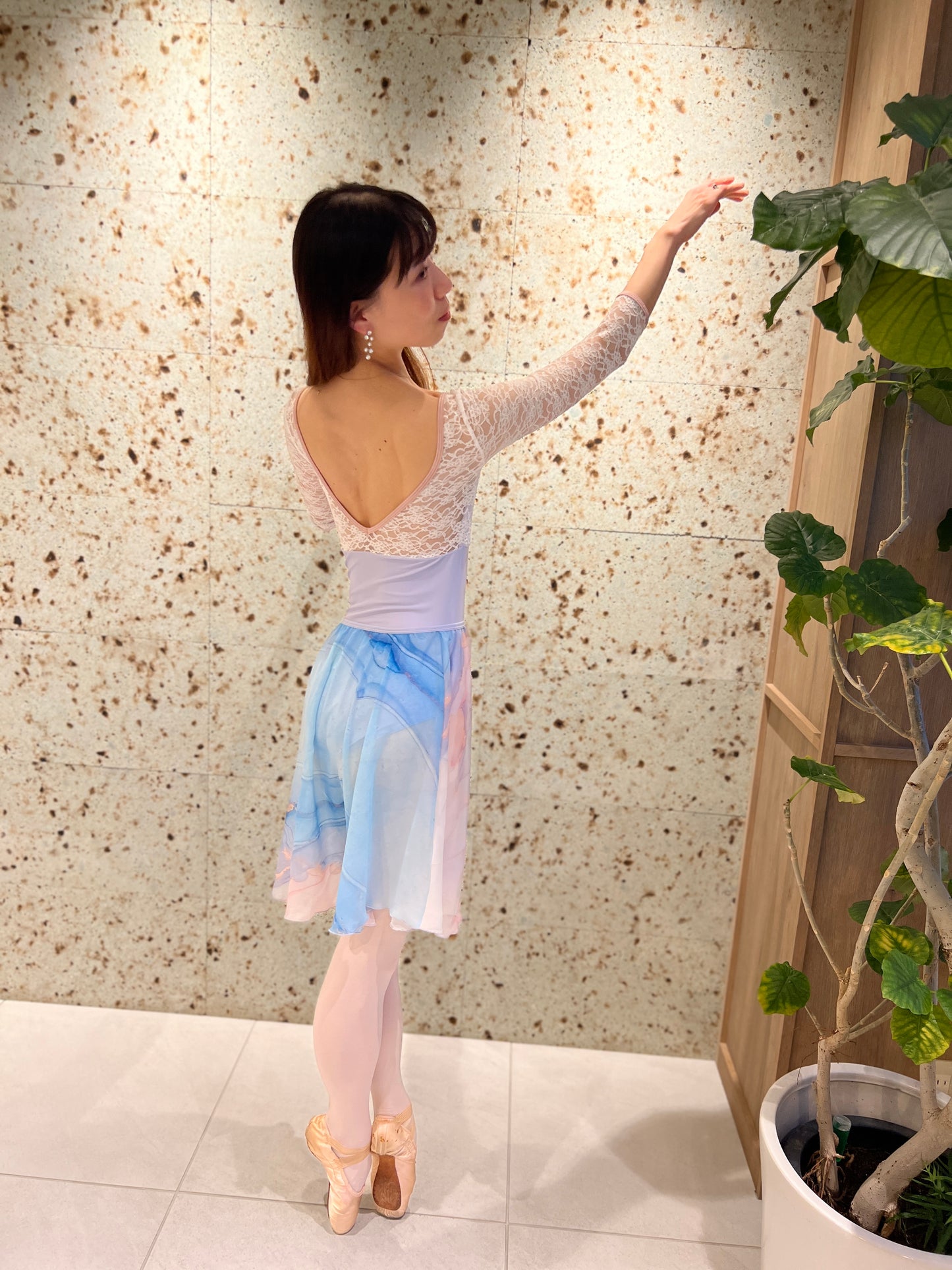 Lovely Lace Sleeve Leotard♡(Lavender)