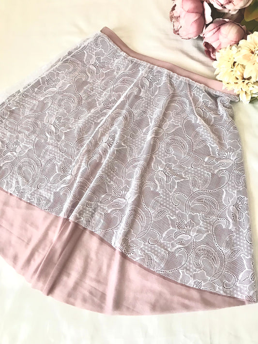 Reversible Lace Skirt (Mellow Mauve)