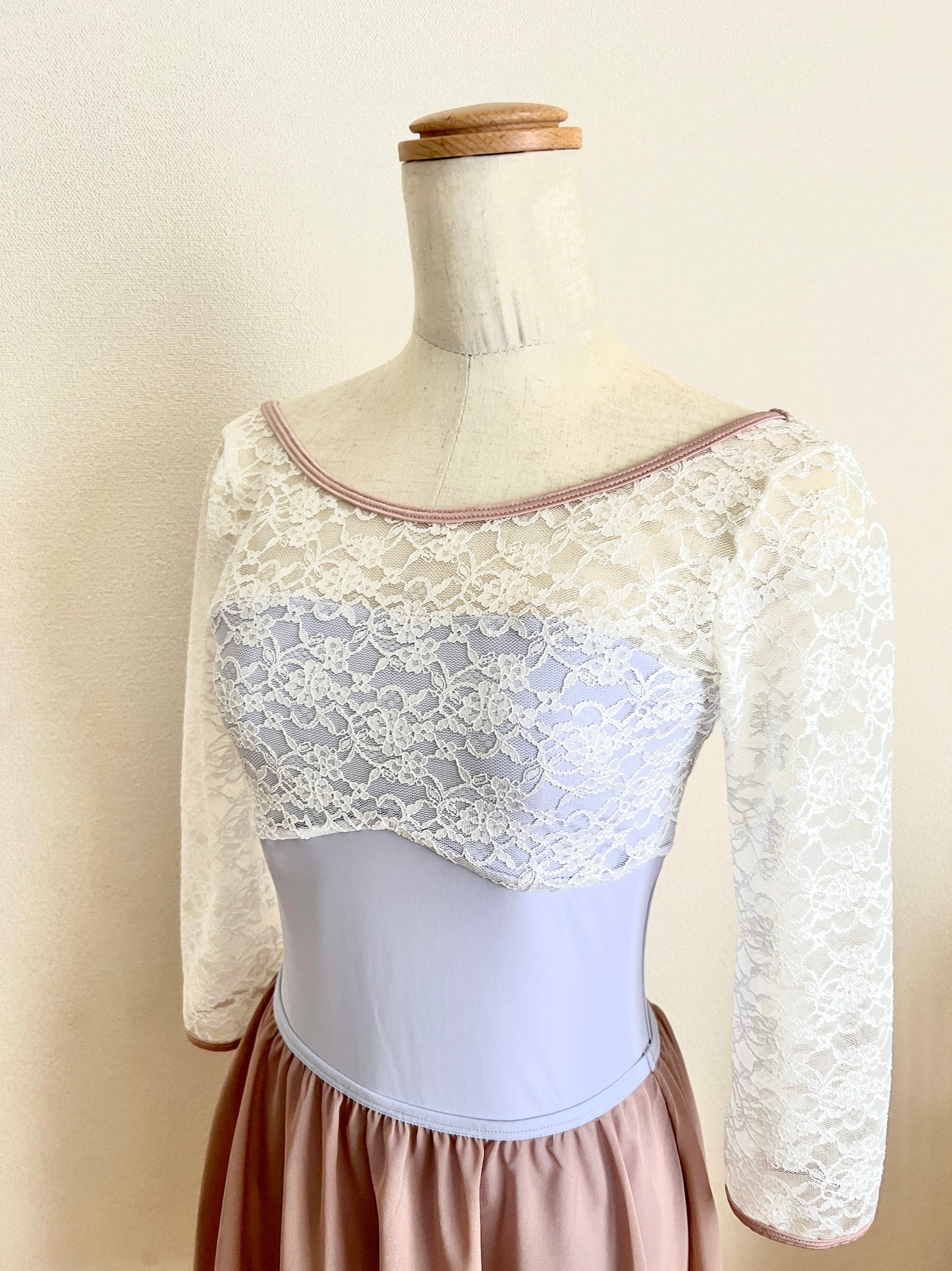 Lovely Lace Sleeve Leotard♡（Lavender)